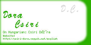 dora csiri business card